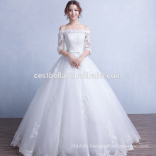 Elegantes neues Hochzeitskleid 2016 Chic Tüll geschwollenes Ballkleid Weiße Brautkleider